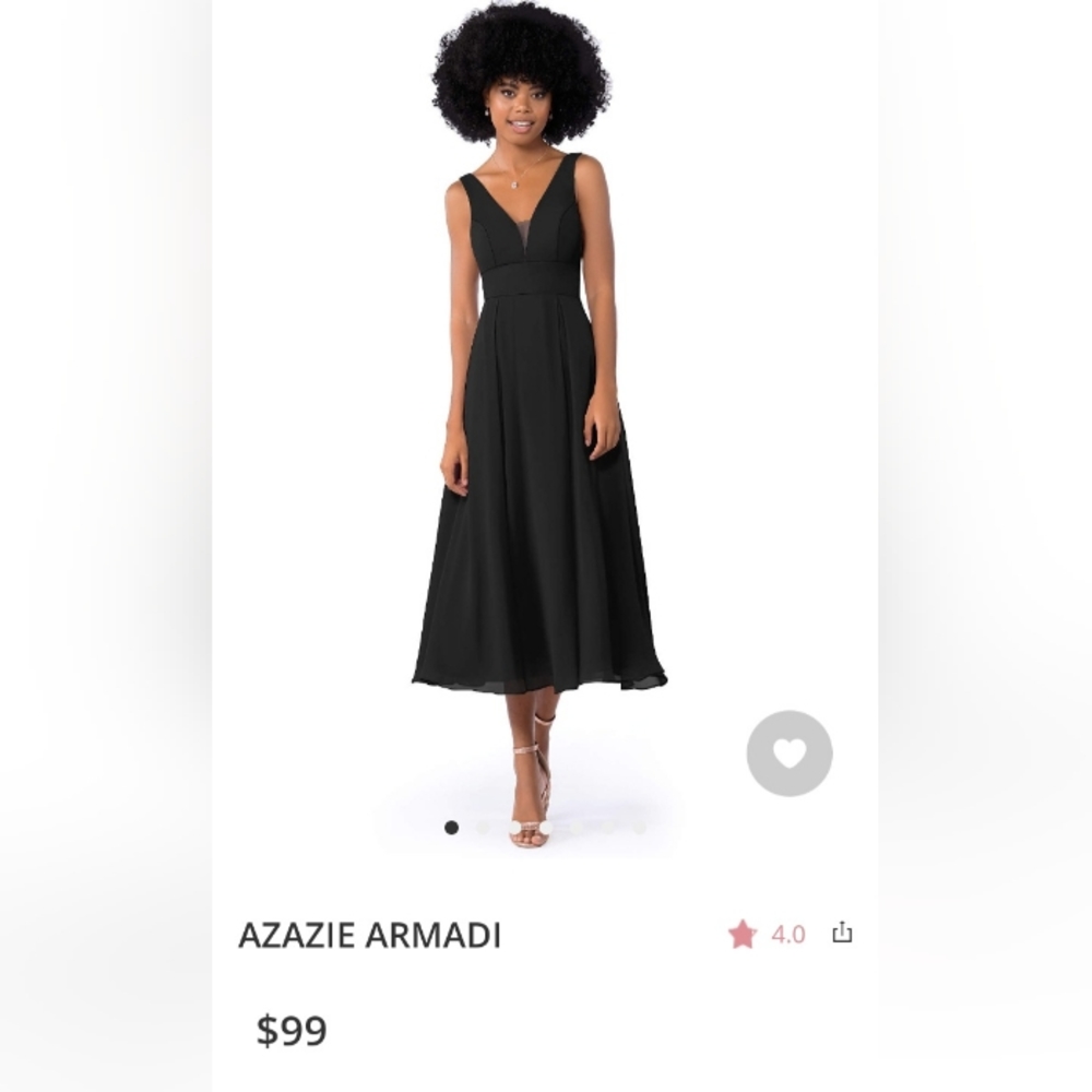 Azazie Armadi Size A8 Color Black NWT